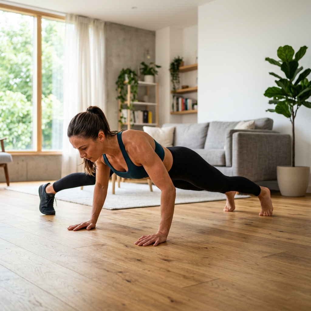 Home Workout No Equipment: 20 Bodyweight Exercises + 3 Full Routines (2026)
